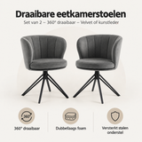 Overzicht van draaibare eetkamerstoelen met de belangrijkste productvoordelen