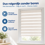 Belangrijkste voordelen en eigenschappen van duo rolgordijn zonder boren