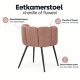 Belangrijkste voordelen en eigenschappen van eetkamerstoel chenille