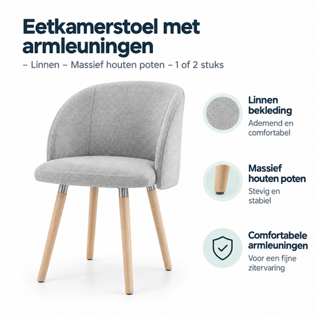 Belangrijkste voordelen en eigenschappen van eetkamerstoel met armleuningen
