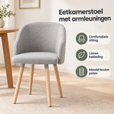 Praktische toepassing en keuzehulp voor eetkamerstoel met armleuningen