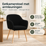 Praktische toepassing en keuzehulp voor eetkamerstoel met armleuningen