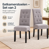 Praktische toepassing en keuzehulp voor eetkamerstoelen set van 2