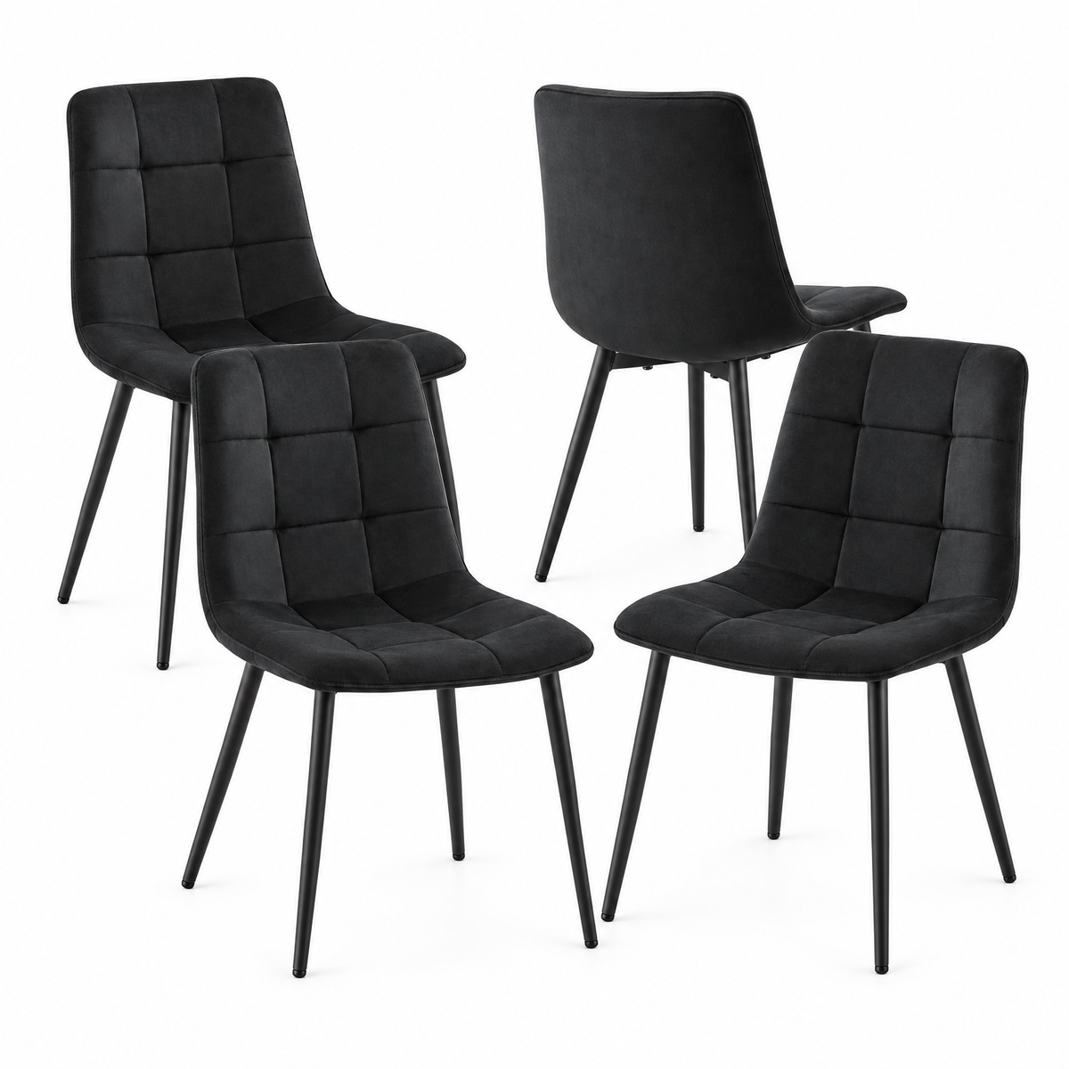 eetkamerstoelen set van 4 productfoto op neutrale achtergrond