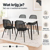Praktische toepassing en keuzehulp voor eetkamerstoelen set van 4