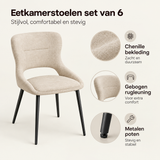 Belangrijkste voordelen en eigenschappen van eetkamerstoelen set van 6