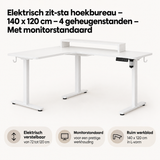 Belangrijkste voordelen en eigenschappen van elektrisch zit-sta hoekbureau