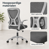 Detail van materiaal en afwerking van ergonomische bureaustoel