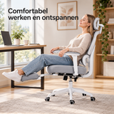 ergonomische bureaustoel in gebruik in een passende praktijksituatie