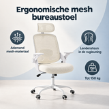 Overzicht van ergonomische mesh bureaustoel met de belangrijkste productvoordelen
