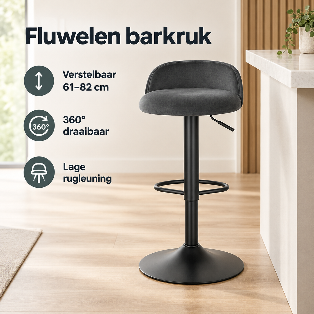 Praktische toepassing en keuzehulp voor fluwelen barkruk