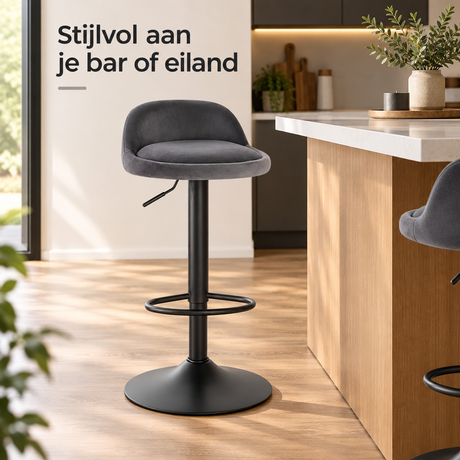 fluwelen barkruk in gebruik in een passende praktijksituatie