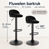 Afmetingen en productspecificaties van fluwelen barkruk