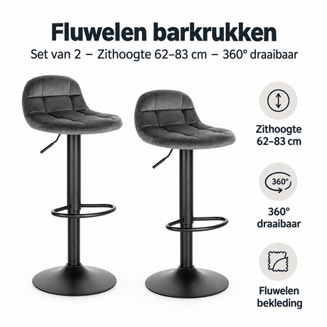 Belangrijkste voordelen en eigenschappen van fluwelen barkrukken