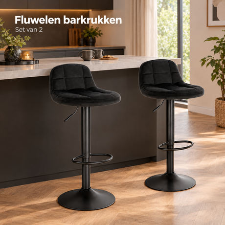 fluwelen barkrukken in gebruik in een passende praktijksituatie