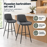 Praktische toepassing en keuzehulp voor fluwelen barkrukken set van 2