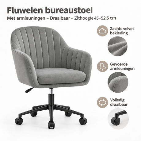 Belangrijkste voordelen en eigenschappen van fluwelen bureaustoel