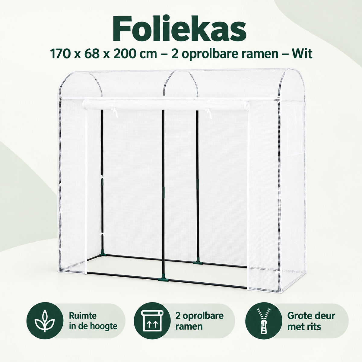 Overzicht van foliekas met de belangrijkste productvoordelen