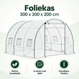 Overzicht van foliekas met de belangrijkste productvoordelen