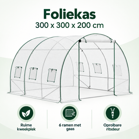 Overzicht van foliekas met de belangrijkste productvoordelen