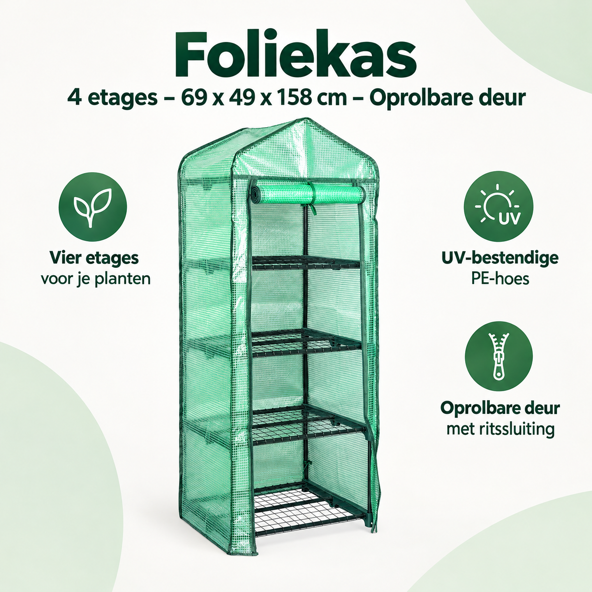 Overzicht van foliekas met de belangrijkste productvoordelen