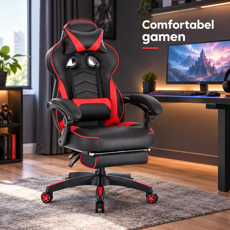 gamestoel met voetensteun in gebruik in een passende praktijksituatie