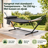 Praktische toepassing en keuzehulp voor hangmat met standaard