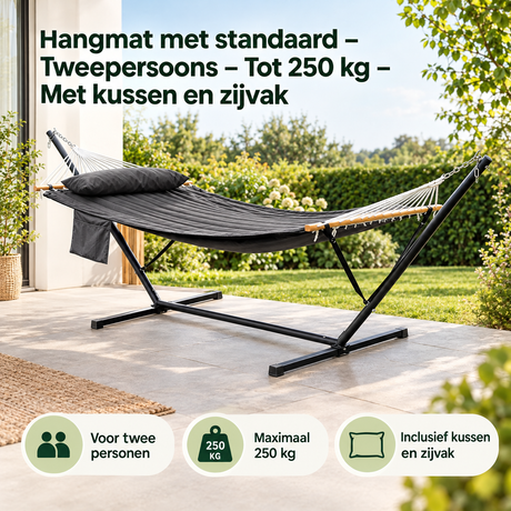 Praktische toepassing en keuzehulp voor hangmat met standaard