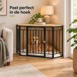 hoek hondenbench in gebruik in een passende praktijksituatie