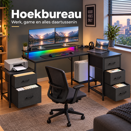 hoekbureau in gebruik in een passende praktijksituatie