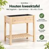 Overzicht van houten kweektafel met de belangrijkste productvoordelen