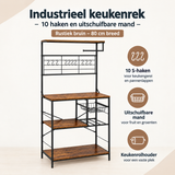 Overzicht van industrieel keukenrek met de belangrijkste productvoordelen