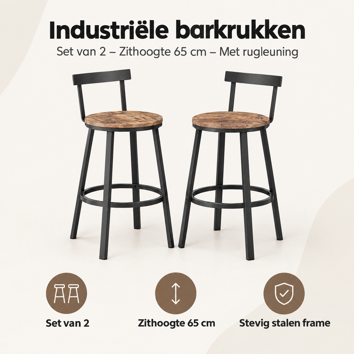 Overzicht van industriële barkrukken met de belangrijkste productvoordelen