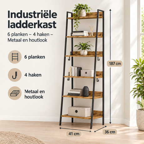 Afmetingen en productspecificaties van industriële ladderkast