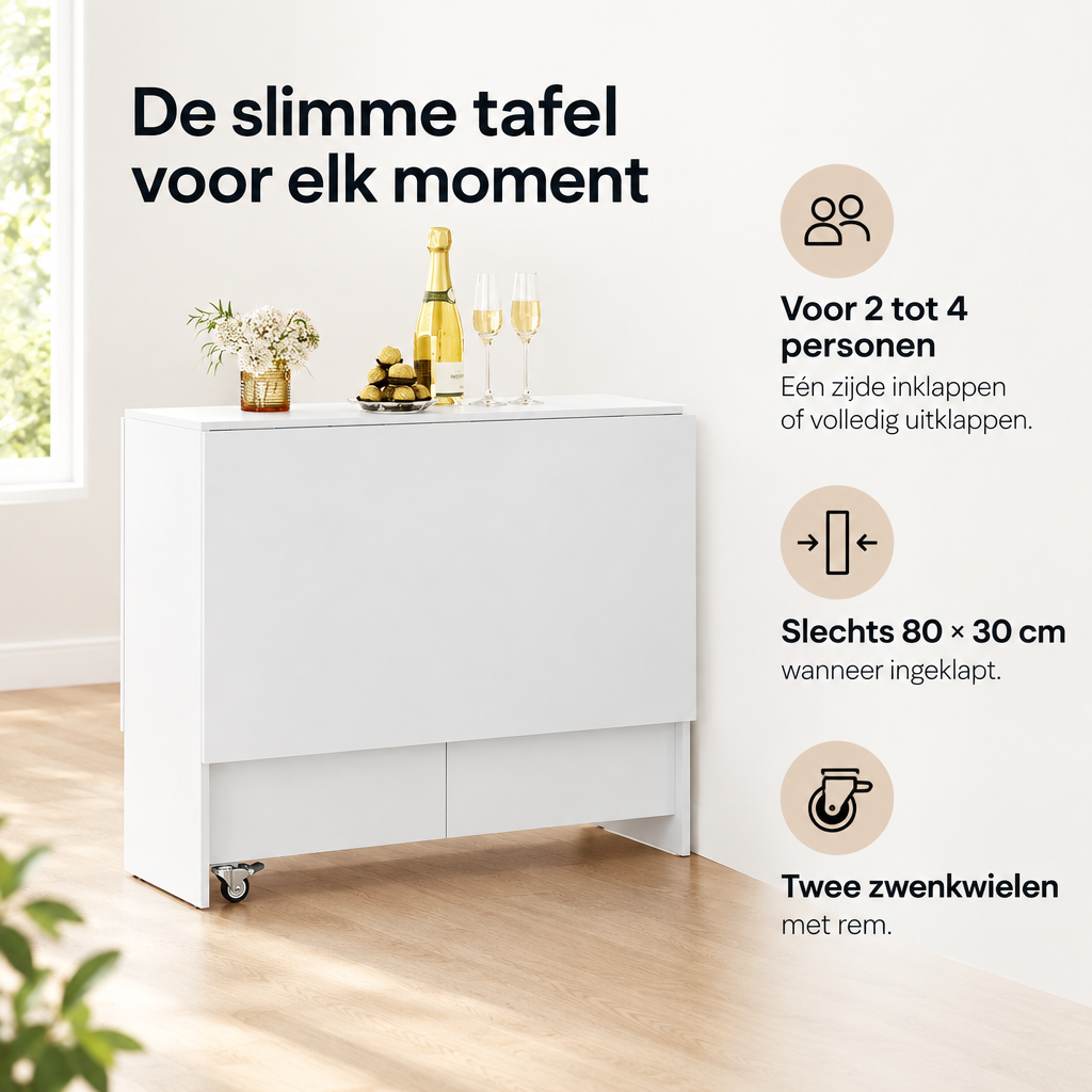Belangrijkste voordelen en eigenschappen van inklapbare eettafel