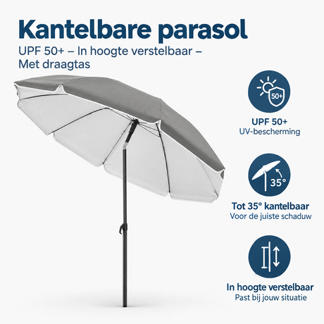 Belangrijkste voordelen en eigenschappen van kantelbare parasol