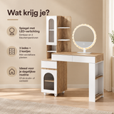 Praktische toepassing en keuzehulp voor kaptafel met LED-spiegel