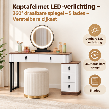 Belangrijkste voordelen en eigenschappen van kaptafel met LED-verlichting