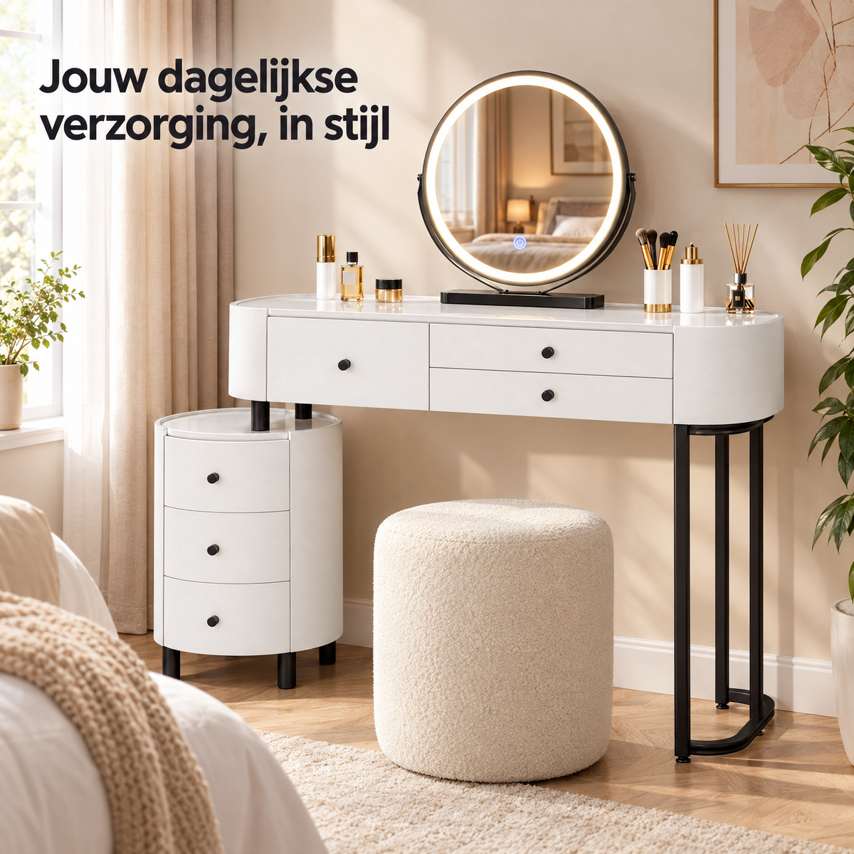 kaptafel met LED-verlichting in gebruik in een passende praktijksituatie