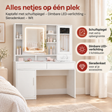 Praktische toepassing en keuzehulp voor kaptafel met schuifspiegel