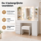 Belangrijkste voordelen en eigenschappen van kaptafel met spiegel en verlichting