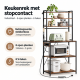 Belangrijkste voordelen en eigenschappen van keukenrek met stopcontact