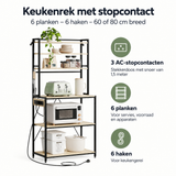 Belangrijkste voordelen en eigenschappen van keukenrek met stopcontact