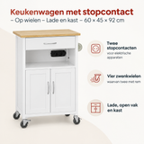 Belangrijkste voordelen en eigenschappen van keukenwagen met stopcontact