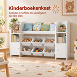 kinderboekenkast in gebruik in een passende praktijksituatie