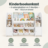 Overzicht van kinderboekenkast met de belangrijkste productvoordelen