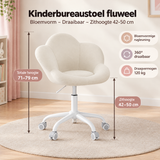 Afmetingen en productspecificaties van kinderbureaustoel fluweel