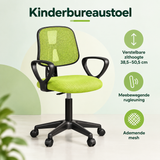 Overzicht van kinderbureaustoel met de belangrijkste productvoordelen