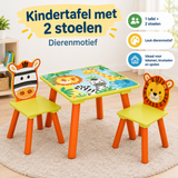Praktische toepassing en keuzehulp voor kindertafel met 2 stoelen