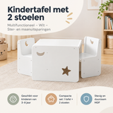 Praktische toepassing en keuzehulp voor kindertafel met 2 stoelen